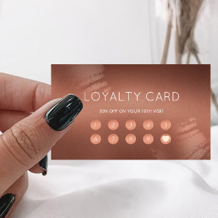 Modern Stylish Bronze Logo Customer Loyalty Business Card