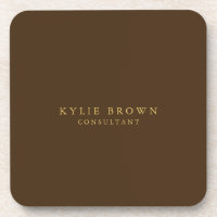 Modern Stylish Brown Gold Professional Trendy