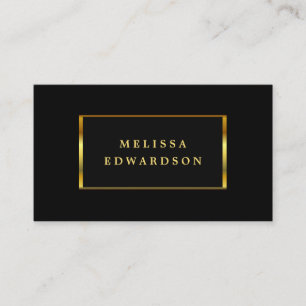 Modern stylish chic black and gold professional business card