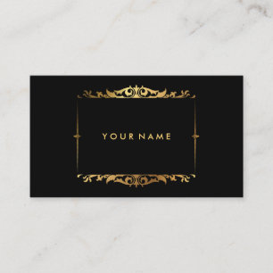 Modern stylish chic black and gold professional business card