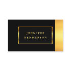 Modern stylish chic black and gold professional