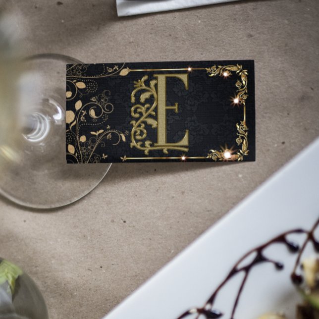 Modern Stylish Chic Black | Gold Professional Business Card (Creator Uploaded)