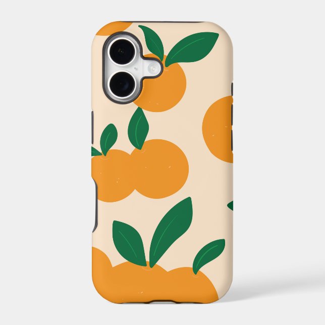 Modern Stylish Citrus Fruit Oranges Pattern (Back)