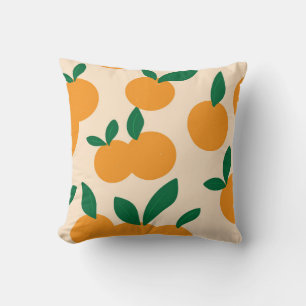 Modern Stylish Citrus Fruit Oranges Pattern Cushion