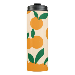 Modern Stylish Citrus Fruit Oranges Pattern Thermal Tumbler