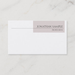 Modern Stylish Colours Elegant Clean Plain Luxe Business Card