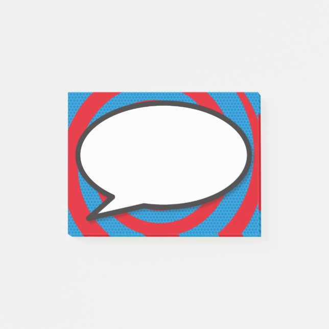Modern Stylish Comic Book Speech Bubble Post-it Notes (Front)