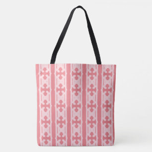 Modern Stylish Coral Pink Pattern Tote Bag