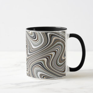 Modern Stylish Curvy Abstract Pattern Mug