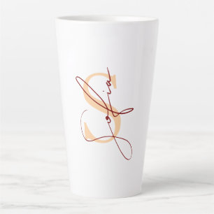 Modern Stylish Custom Name Latte Mug