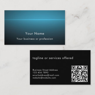 Modern Stylish Custom Text QR Code Technology Business Card