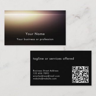 Modern Stylish Custom Text QR Code Technology Business Card