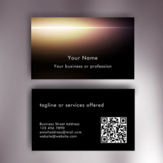 Modern Stylish Custom Text QR Code Technology Business Card
