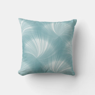 Modern Stylish Cyan Blue Elegant Pattern Cushion