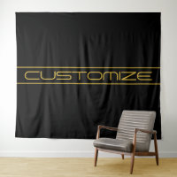 Modern Stylish Editable Gold Text & Line Stripes