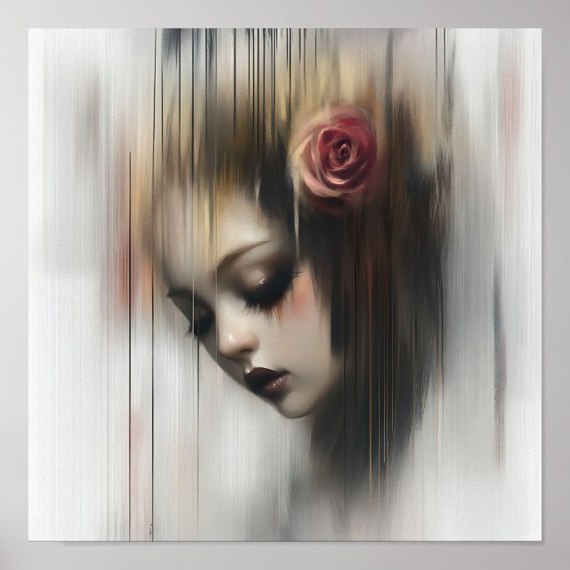 Modern Stylish Elegant Abstract Beautiful Woman Poster (Front)