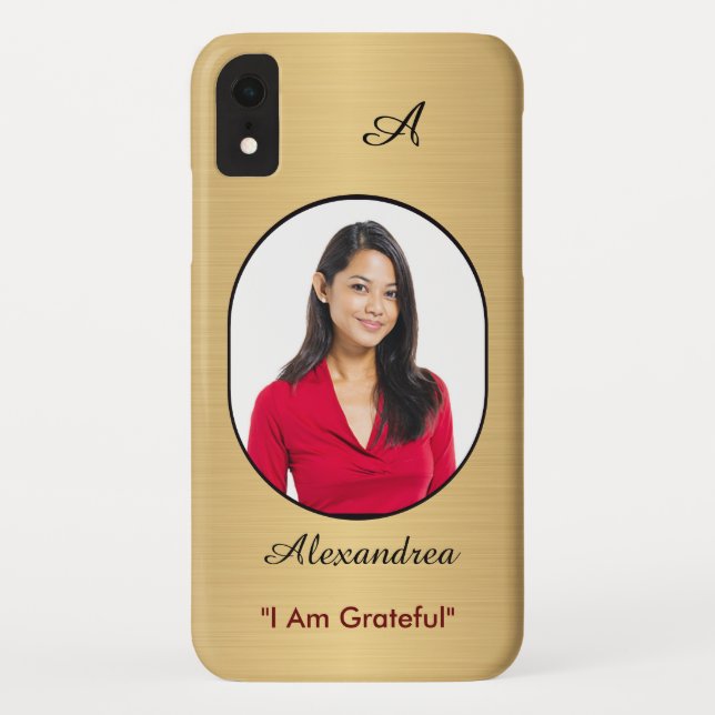 Modern Stylish Elegant Gold Black Personalise  Case-Mate iPhone Case (Back)