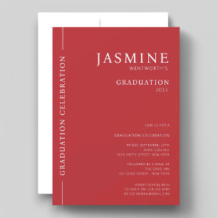 Modern stylish elegant typography graduate invitation