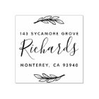 Modern Stylish Family Name Wreath Return Address