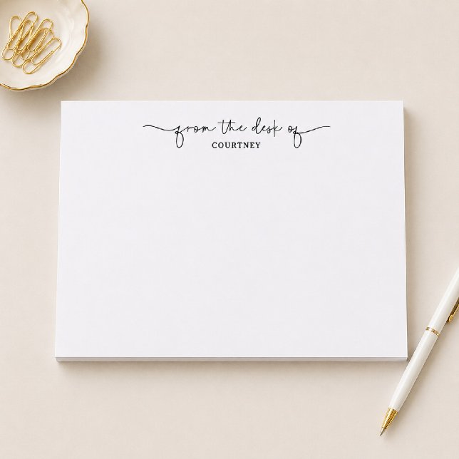Modern Stylish From The Desk Of Script Notepad (Creator Uploaded)