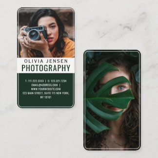 Modern Stylish Full Photo Simple Photography  Business Card