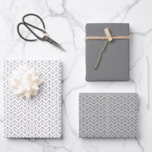 Modern Stylish Geometric Line Pattern Wrapping Paper Sheet