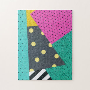 Modern Stylish Geometric Lines Pattern Jigsaw Puzzle