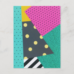 Modern Stylish Geometric Lines Pattern Postcard