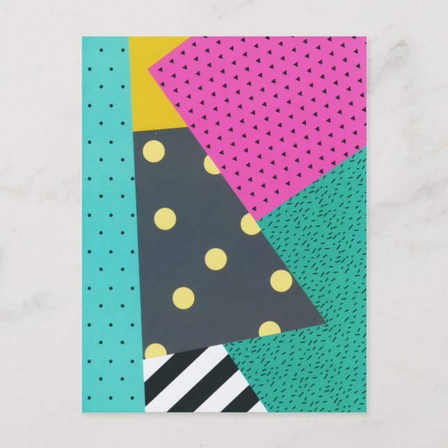Modern Stylish Geometric Lines Pattern Postcard (Front)