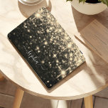 Modern Stylish Gold Glitter Sparkle  iPad Pro Cover<br><div class="desc">Features a modern stylish gold faux glitter design with sparkling accents and personalised with your name in a modern script. This chic cover is a perfect gift for anyone who loves glam and glitter!</div>