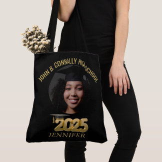 Modern Stylish Graduate Photo Graduation Party Tote Bag