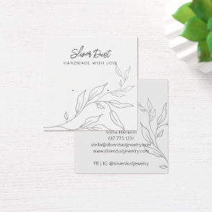 Modern Stylish Greenery Stud Earring Display Card