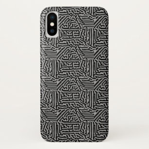 Modern Stylish Grey & Black Classic iPhone X Case