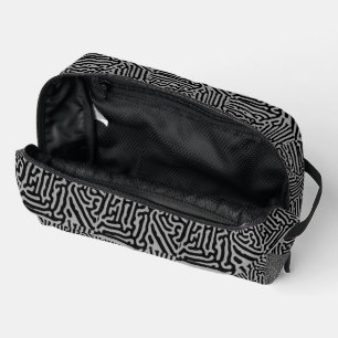 Modern Stylish Grey & Black Classic Dopp Kit