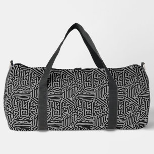 Modern Stylish Grey & Black Classic Duffle Bag