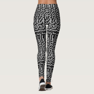 Modern Stylish Grey & Black Classic Leggings