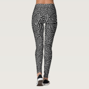 Modern  Stylish Grey & Black Classic   Leggings