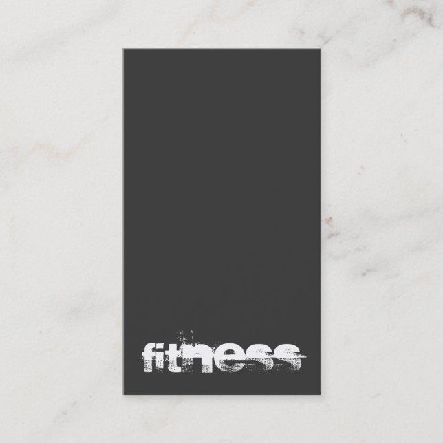 Modern Stylish Grey Fitness Sport Business Card (Front)