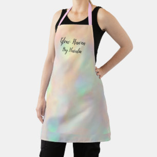 Modern Stylish Holographic Beauty Salon Apron