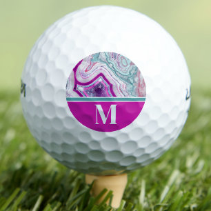 Modern Stylish Initial Monogram Golf Balls