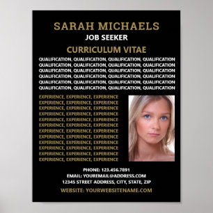 Modern & Stylish Job Seekers Curriculum Vitae Poster