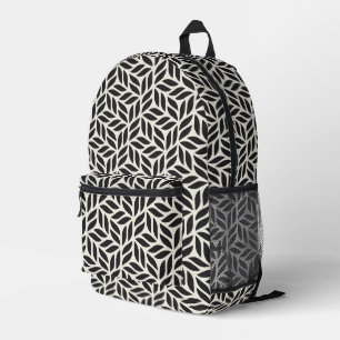 Modern Stylish Leaf Pattern Printed Backpack