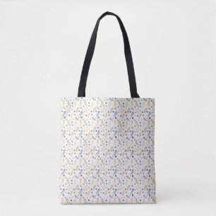 Modern stylish leaf pattern warm autumn colours tote bag