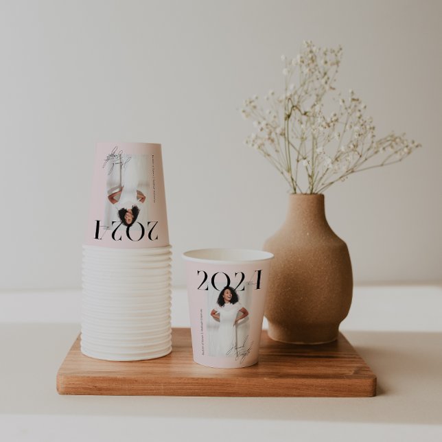 Modern Stylish Magazine | Graduation Photo Paper Cups (Creator Uploaded)