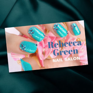 Modern Stylish Manicurist Nail Artist Nail Salon Business Card