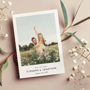 Modern Stylish Minimal Photo Save the Date