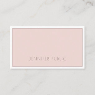 Modern Stylish Minimalist Trendy Simple Top Plain Business Card