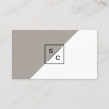 Modern Stylish Monogram Business Card No.1