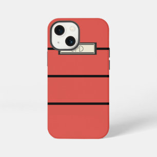 Modern Stylish Monogram Monogrammed Cool Red Cute iPhone 13 Mini Case