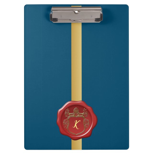 Modern Stylish Monogram Patterns Stamp Clipboard (Front)